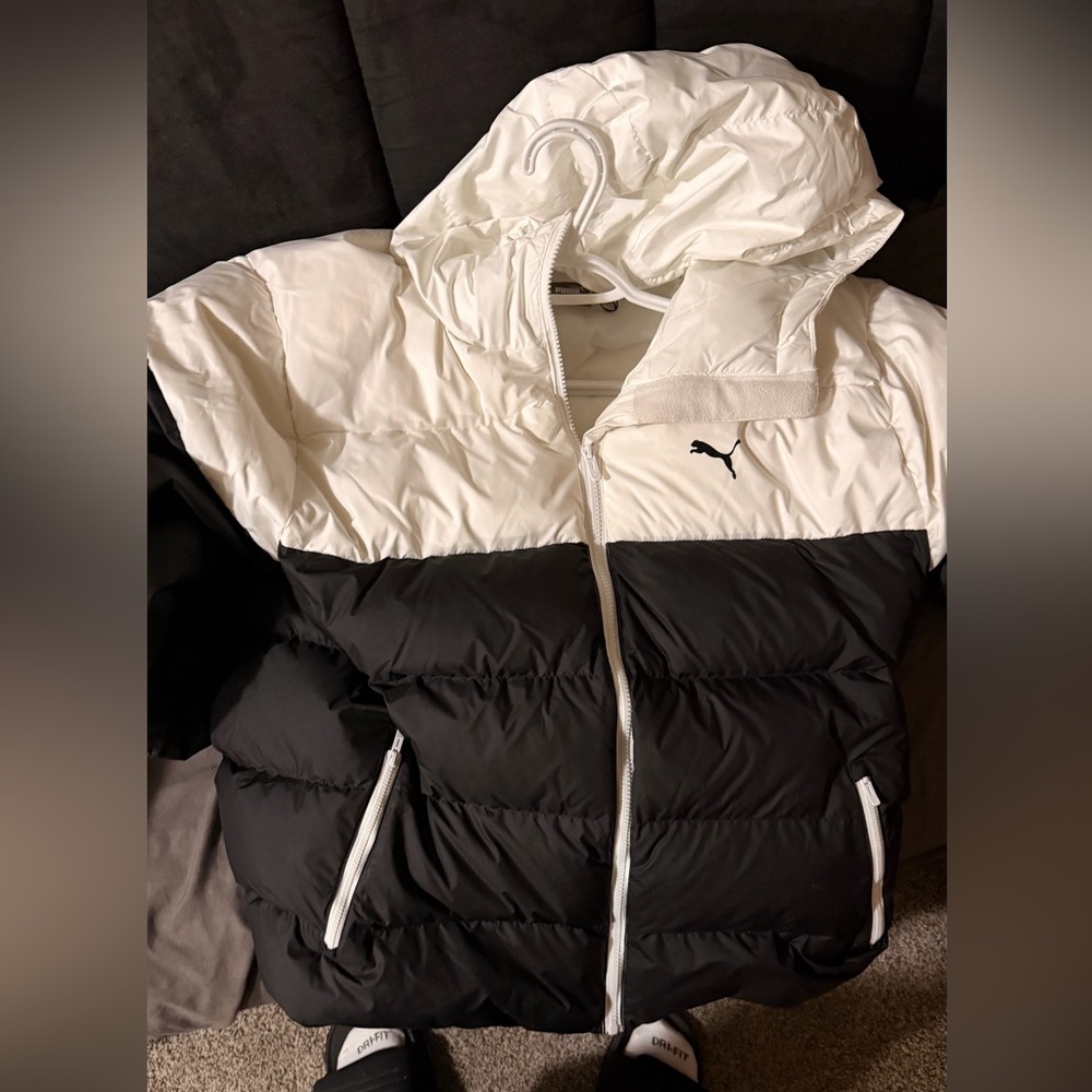 Puma Black and White Puffer Jacket